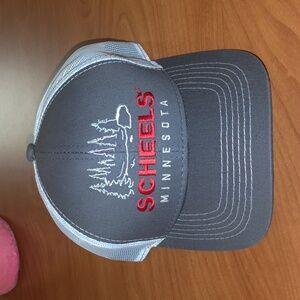 Scheels Minnesota Embroidered Trucker Snapback Hat Cap Gray White